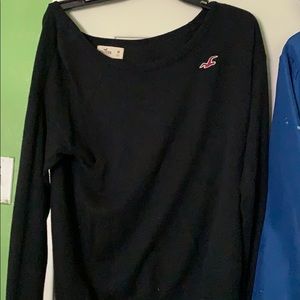 A scoop neck sweater